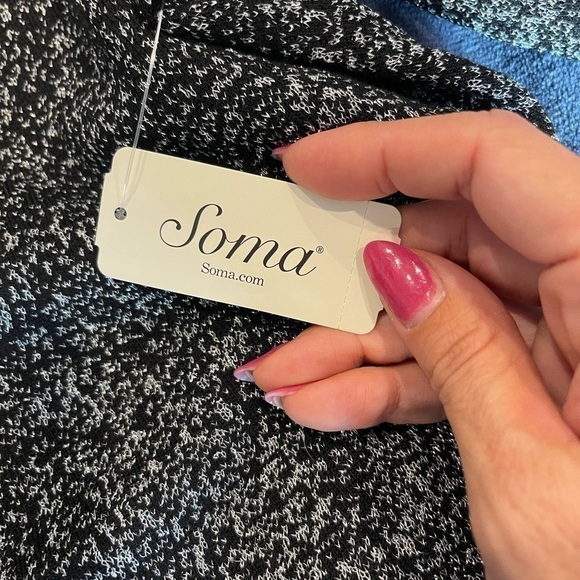 SOMA lurex Duster Black Omnre, extra Large, NWT sparkle and shine - Picture 5 of 16